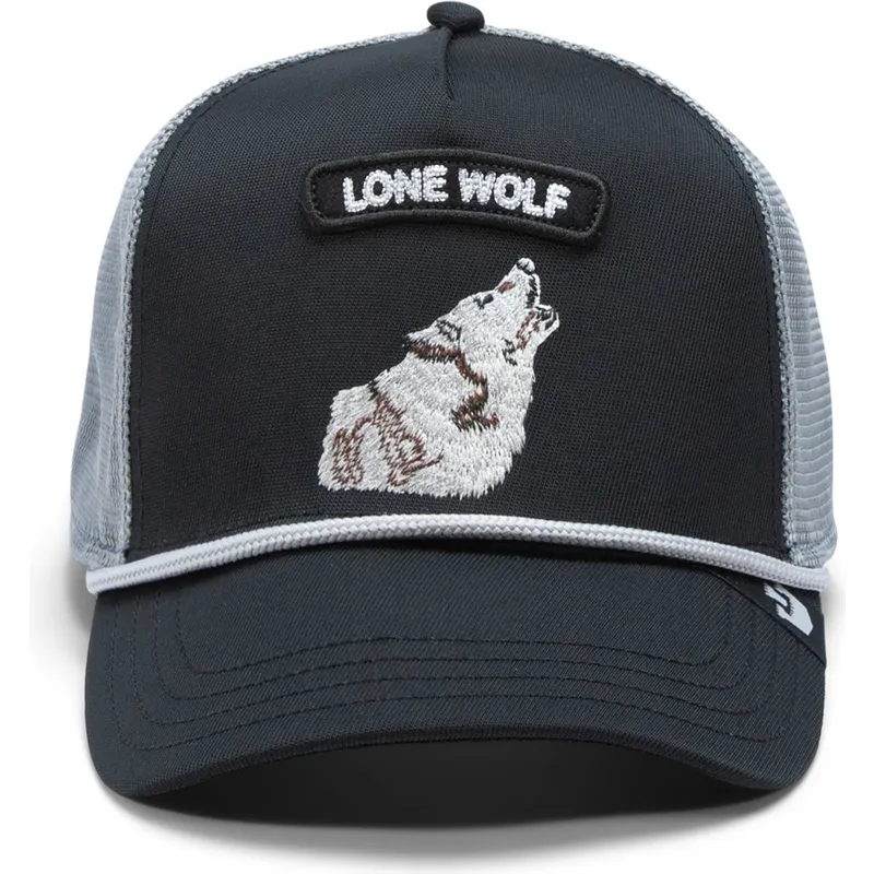 trucker-cap-schwarz-und-wolfsgrau-gb2-lone-wolf-the-rocker-the-farm-von-goorin-bros