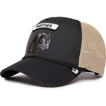 Casquette trucker noire et beige panthère GB2 Black...