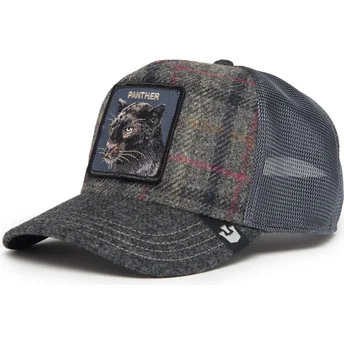 Casquette trucker grise panthère Moon Panther UK Plaid The Farm Goorin Bros.