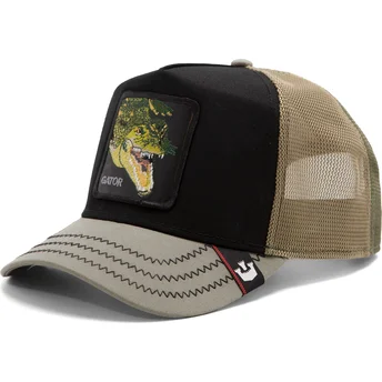 gorra-trucker-negra-y-verde-cocodrilo-gator-tri-tone-the-farm-de-goorin-bros