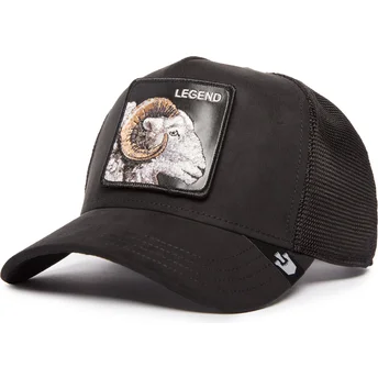 Casquette trucker noire mouton Legend The Suede Ram Blacked Out The Farm Goorin Bros.