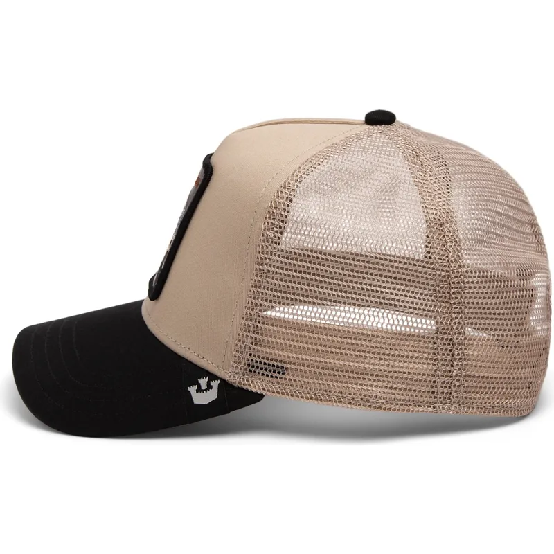trucker-cap-beige-und-schwarz-schlange-the-vicious-snake-eco-brutalism-the-farm-von-goorin-bros