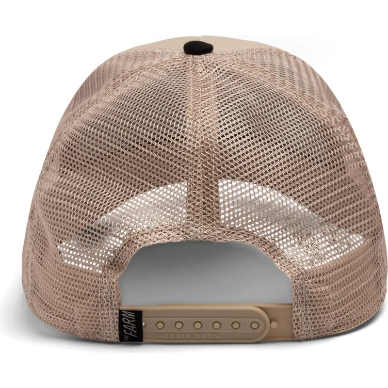 trucker-cap-beige-und-schwarz-schlange-the-vicious-snake-eco-brutalism-the-farm-von-goorin-bros