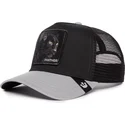 trucker-cap-schwarz-und-grau-panther-the-black-panther-big-cats-the-farm-von-goorin-bros