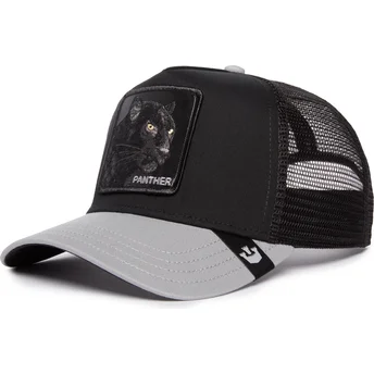 Gorra trucker nera e grigia pantera The Black Panther Big Cats The Farm di Goorin Bros.