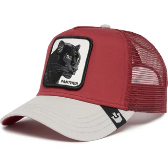 Gorra trucker roja y gris pantera The Panther Big Cats The Farm de Goorin Bros.