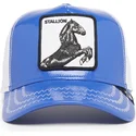 trucker-cap-blau-und-weiss-pferd-stallion-horsepower-puff-patent-the-farm-von-goorin-bros