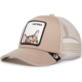 Goorin Bros. Youth Cat Curious What's That The Farm Beige Trucker Hat