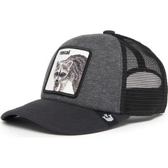 Gorra trucker gris para niño mapache Rascal Racacoonie The Farm de Goorin Bros.