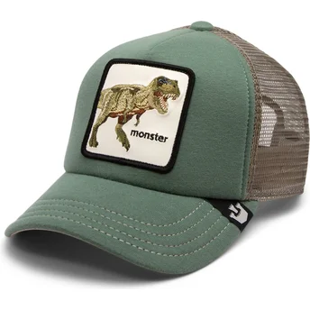 Casquette trucker verte pour enfant dinosaure T-Rex...