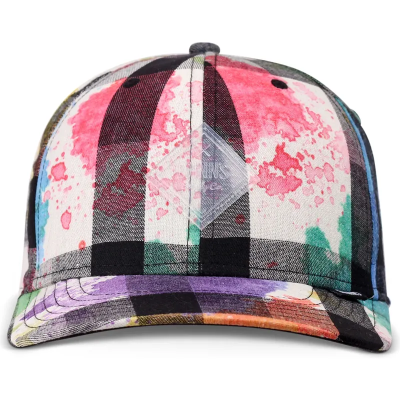 mehrfarbige-gebogene-snapback-kappe-truefit-dirty-check-von-djinns