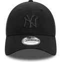 cappellino-curvo-nero-regolabile-9forty-check-infill-dei-new-york-yankees-mlb-di-new-era