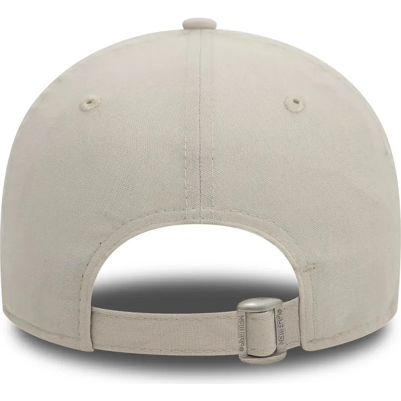 beige-verstellbare-curved-cap-mit-violettem-logo-9forty-repreve-mini-logo-der-new-york-yankees-mlb-von-new-era