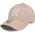 gorra-curva-rosa-ajustable-para-mujer-9forty-glitter-de-new-york-yankees-mlb-de-new-era