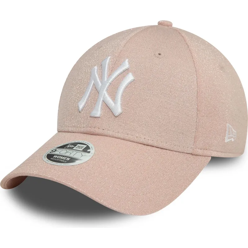 rozowa-regulowana-czapka-z-daszkiem-dla-kobiet-9forty-glitter-new-york-yankees-mlb-new-era