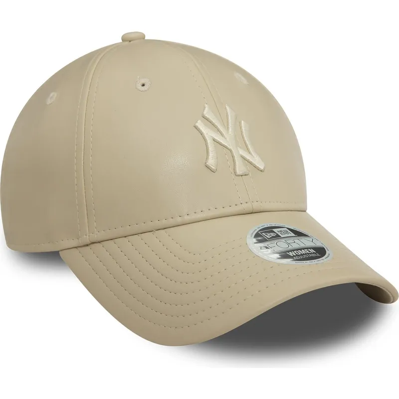 mutzen-gebogen-beige-verstellbares-band-9forty-midi-pu-der-new-york-yankees-mlb-von-new-era mutzen-gebogen-beige-verstellbares-band-9forty-midi-pu-der-new-york-yankees-mlb-von-new-era