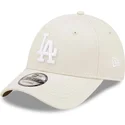 cappellino-curvo-beige-regolabile-9forty-league-essential-dei-los-angeles-dodgers-mlb-di-new-era