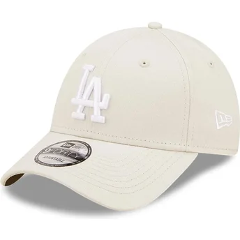 Böjd beige justerbar keps 9FORTY League Essential från Los Angeles Dodgers MLB av New Era