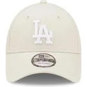 cappellino-curvo-beige-regolabile-9forty-league-essential-dei-los-angeles-dodgers-mlb-di-new-era