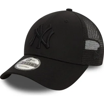 Casquette trucker noire ajustable avec logo noir 9FORTY Home Field New York Yankees MLB New Era