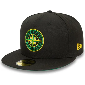 Casquette plate noire ajustée 59FIFTY Coop Seattle Mariners MLB New Era