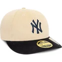 new-era-new-york-yankees-mlb-59fifty-low-profile-cord-kappe-mit-gebogenem-schirm-in-beige-und-marineblau