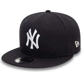 Casquette plate bleue marine snapback 9FIFTY Team Colour New York Yankees MLB New Era