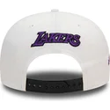 casquette-plate-blanche-et-noire-snapback-9fifty-white-crown-patch-los-angeles-lakers-nba-new-era