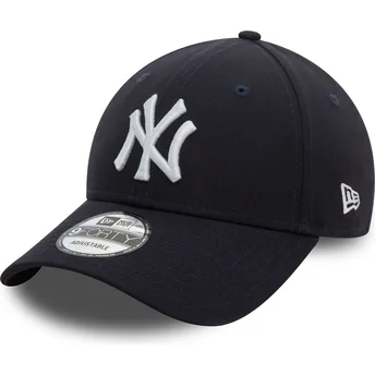 Gorra curva azul marino ajustable 9FORTY Side Patch de New York Yankees MLB de New Era