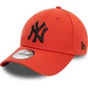 new-era-curved-brim-black-logo-39thirty-league-essential-new-york-yankees-mlb-orange-fitted-cap