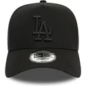 casquette-courbee-noire-snapback-avec-logo-noir-9forty-e-frame-monochrome-los-angeles-dodgers-mlb-new-era