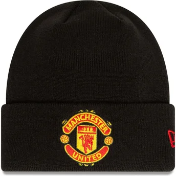Berretto nero Core Cuff del Manchester United Football Club Premier League di New Era