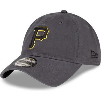 Verstellbare graue Kappe 9TWENTY Core Classic der Pittsburgh Pirates MLB von New Era
