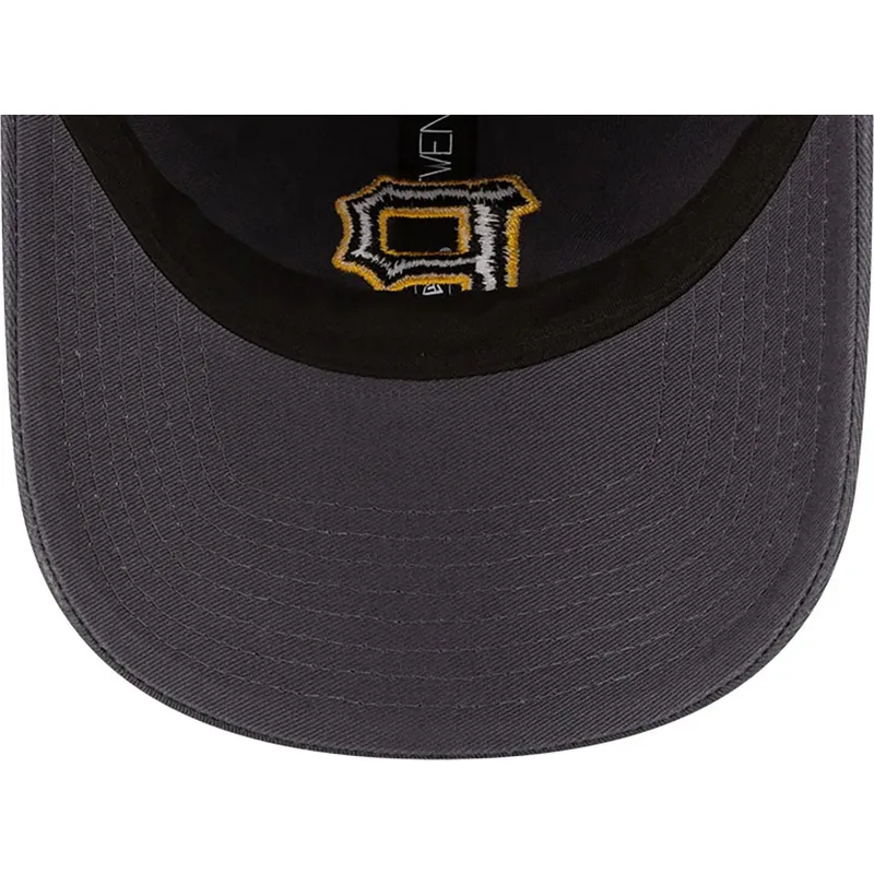 graue-verstellbare-curved-cap-9twenty-core-classic-der-pittsburgh-pirates-mlb-von-new-era