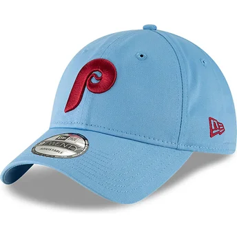 Cappellino curvo azzurro chiaro regolabile 9TWENTY Core Classic dei Philadelphia Phillies MLB di New Era