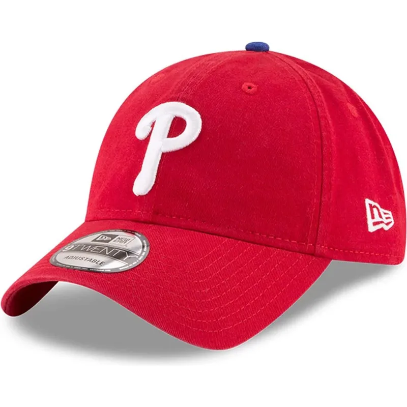 cappellino-rosso-con-visiera-curva-regolabile-9twenty-core-classic-dei-philadelphia-phillies-mlb-di-new-era