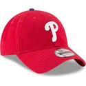 9twenty-core-classic-philadelphia-phillies-mlb-verstellbare-rote-kappe-mit-gebogenem-schirm-von-new-era