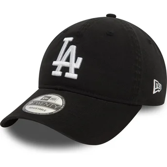 Svart böjd justerbar keps 9TWENTY Washed från Los Angeles Dodgers MLB av New Era