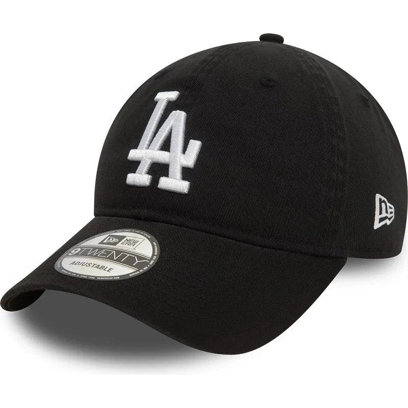 svart-justerbar-bojd-keps-9twenty-washed-los-angeles-dodgers-mlb-fran-new-era