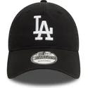 new-era-9twenty-washed-verstellbare-schwarze-kappe-mit-gebogenem-schirm-los-angeles-dodgers-mlb