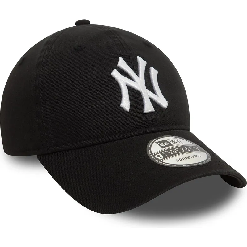 czarna-regulowana-czapka-z-zakrzywionym-daszkiem-9twenty-washed-new-york-yankees-mlb-od-new-era