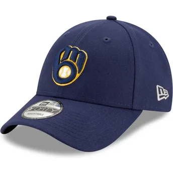 Justerbar marinblå 9FORTY The League-keps från Milwaukee Brewers MLB av New Era