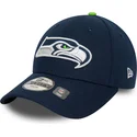 marineblaue-gebogene-verstellbare-kinderkappe-9forty-the-league-der-seattle-seahawks-nfl-von-new-era