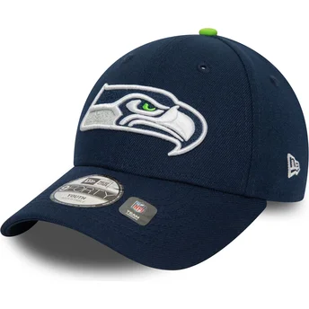Cappellino curvo blu marino regolabile per bambino 9FORTY The League dei Seattle Seahawks NFL di New Era