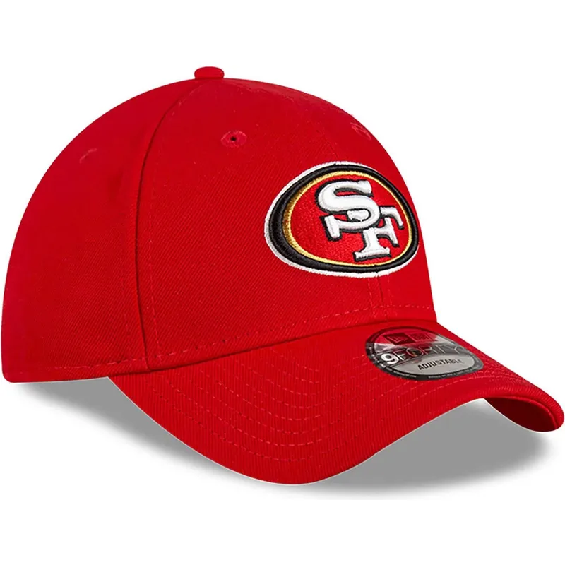 rote-verstellbare-curved-cap-9forty-the-league-team-colour-der-san-francisco-49ers-nfl-von-new-era