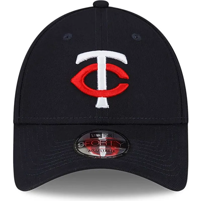 marineblaue-verstellbare-curved-cap-9forty-the-league-der-minnesota-twins-mlb-von-new-era