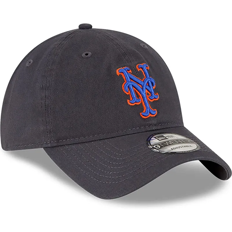 graue-verstellbare-curved-cap-9twenty-core-classic-der-new-york-mets-mlb-von-new-era