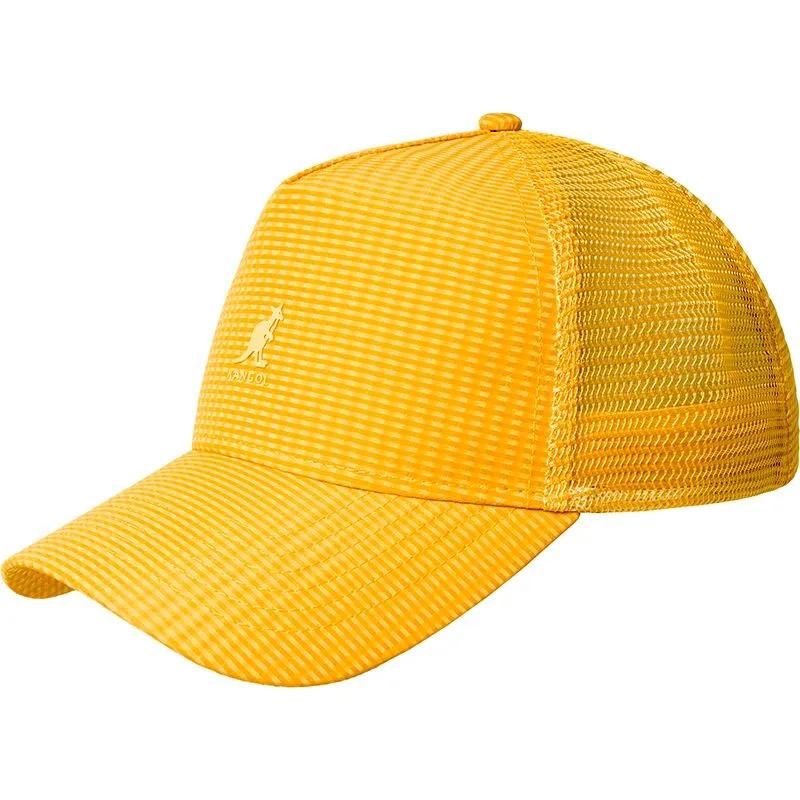 kangol-seersucker-mesh-warm-apricot-gelbe-trucker-kappe