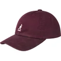 kangol-cordovan-tvattad-justerbar-baseballkeps-med-bojd-skarm-i-vinrott