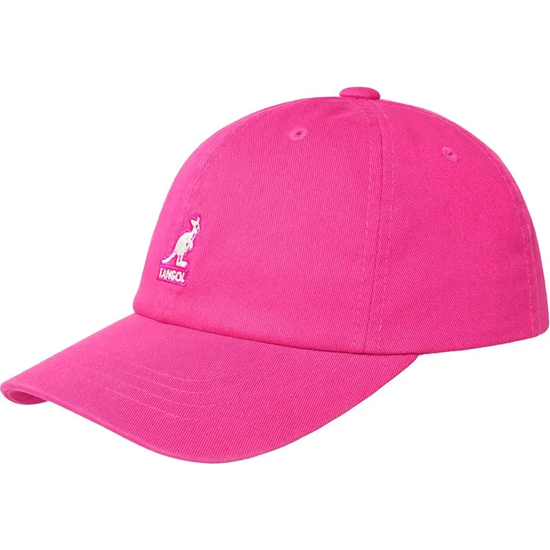 gorra-curva-rosa-ajustable-washed-baseball-electric-pink-de-kangol